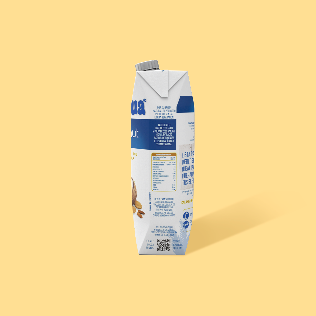 Bebida con Coco y extracto almendra lateral