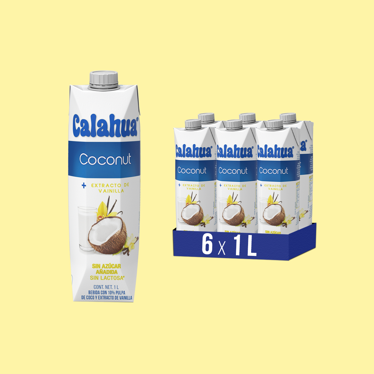 Bebida con Coco y extracto vainilla Tetra Prisma 1 L.