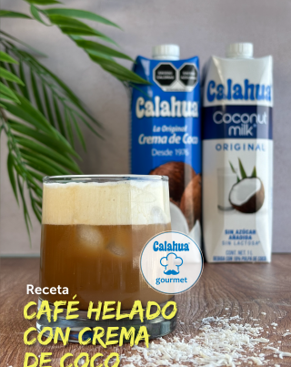 Café helado con coco