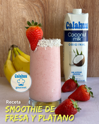 Smoothie de fresa y plátano
